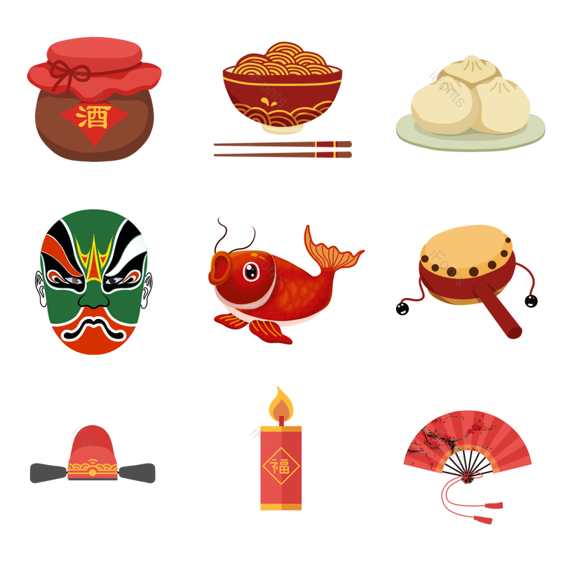 蜡烛图片,帽子元素,绿色PNG,红色免抠素材